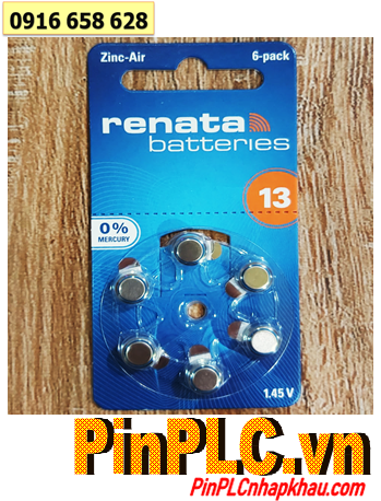 Renata PR48 _Renata 13, Pin máy trợ thính Renata PR48 _Renata 13 (1.45v 305mAh) _Xuất xứ Đức